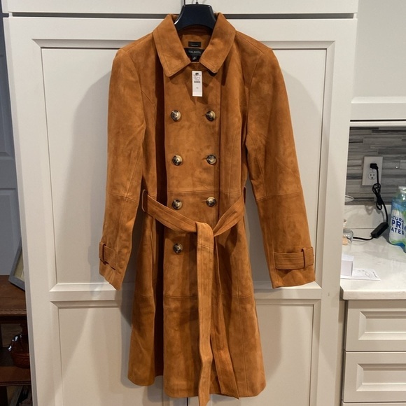 Talbots Jackets & Blazers - Talbots NWT Suede Trench Coat Size 10